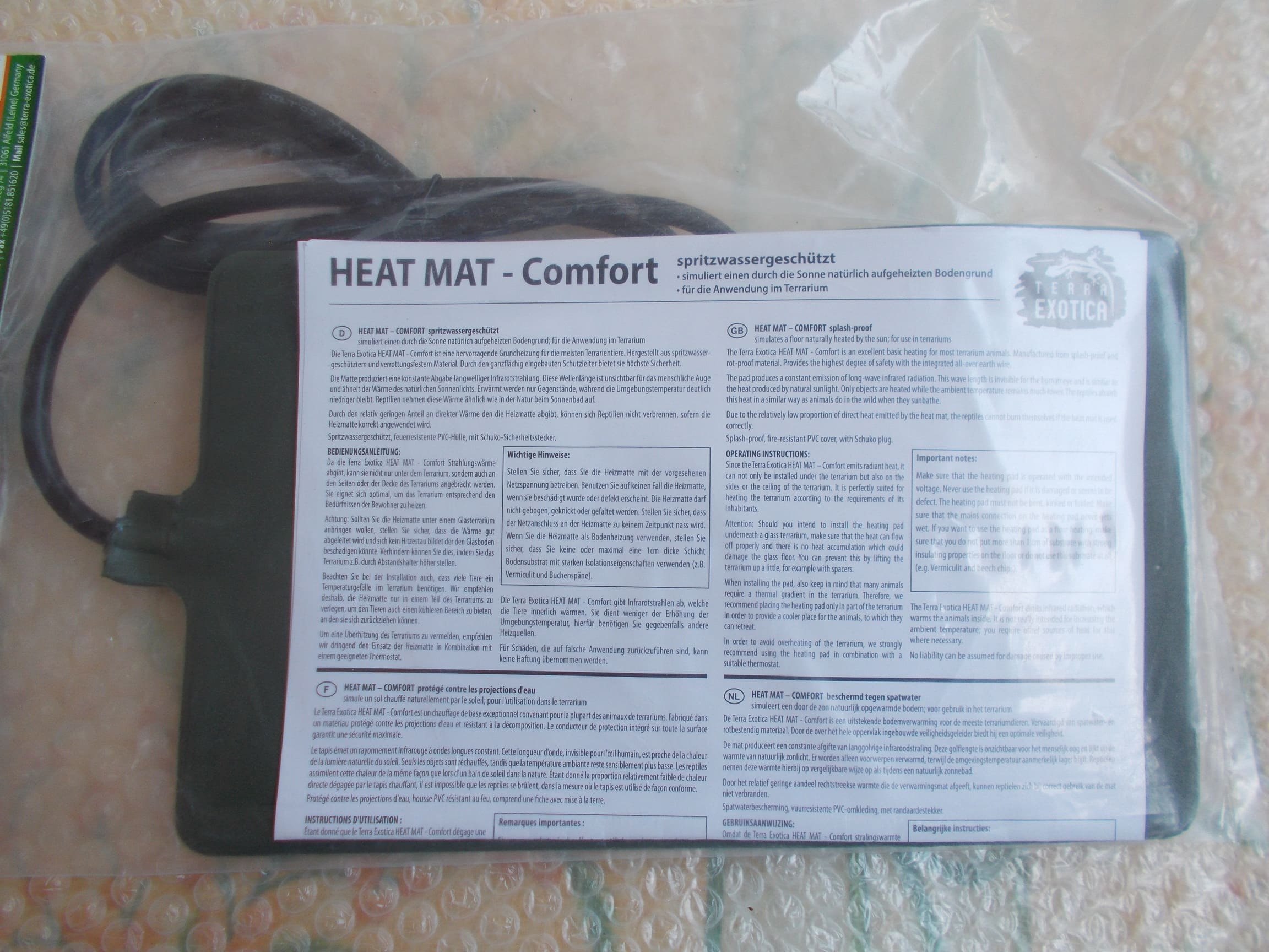 Tapis chauffant étanche 10 Watts 4