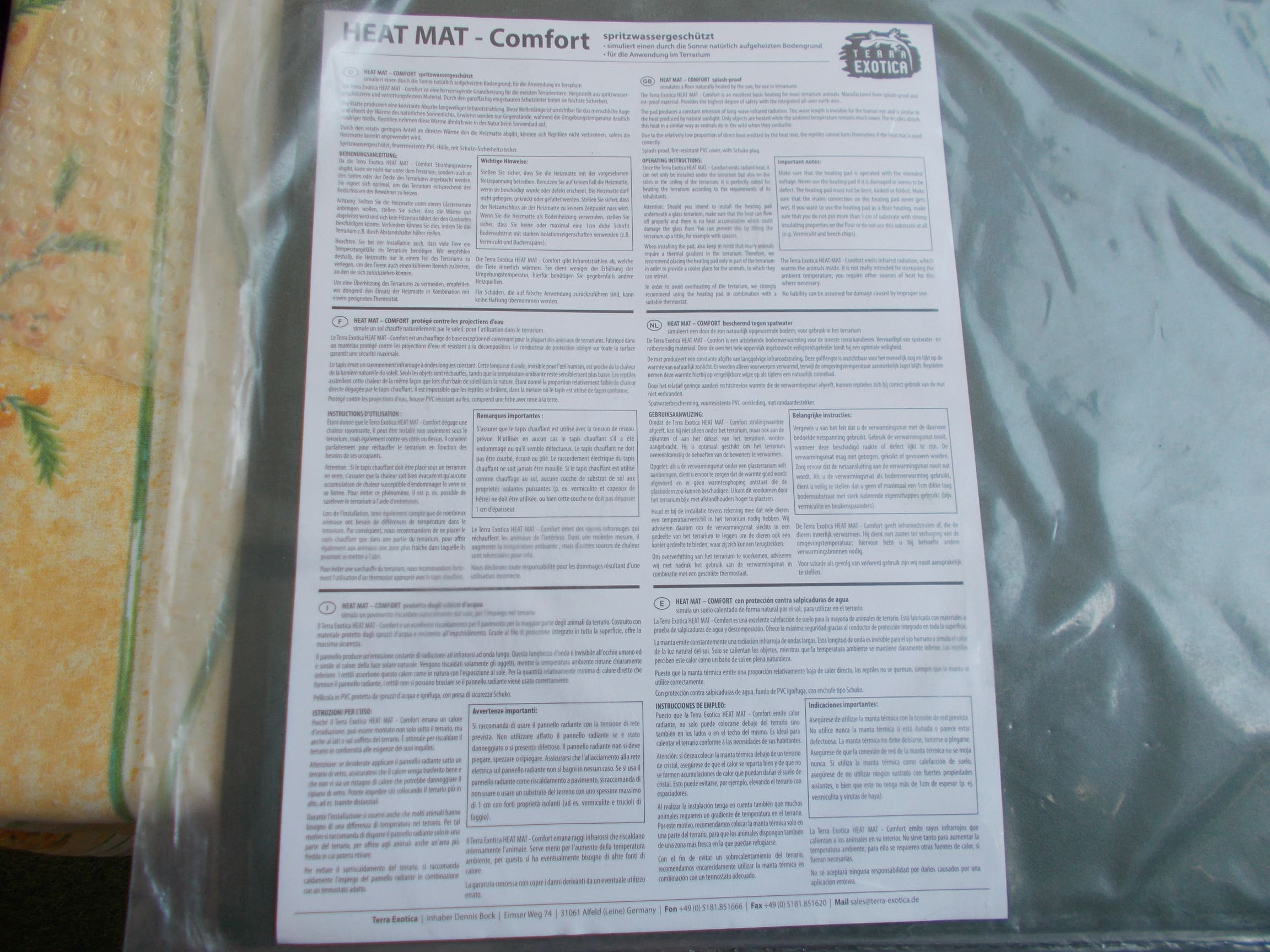 Tapis chauffant étanche 40 Watts 4